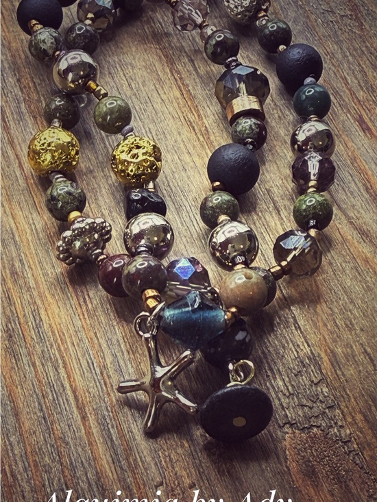 Alquimia Jewelry - Fall essentials + OLIVE GREEN AGATES bracelet DUO